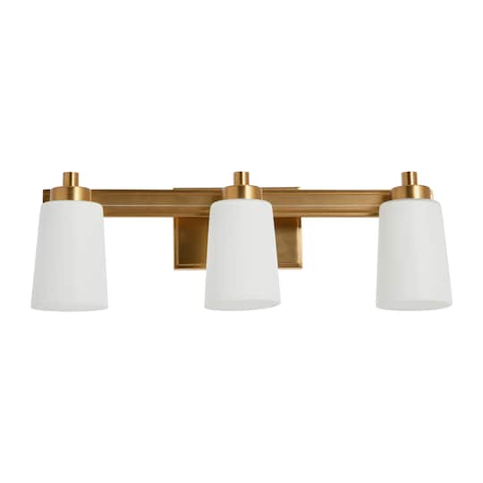Hello Honey® Robert Stevenson Lighting Sullivan Park Frosted Glass & Metal 3-Light Vanity